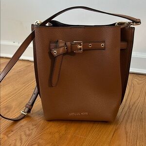 Michael Kors Brown Leather Bucket Bag